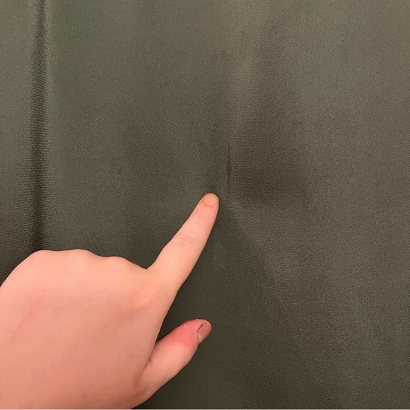 Azazie Linia Eucalyptus Mermaid Pleated Stretch Satin Dress Evening Gown Size 14 - Picture 13 of 14